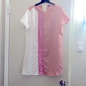 Pink and white SHEIN sequin dress